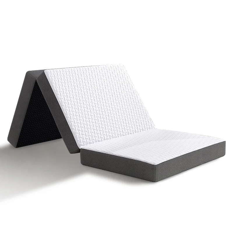 folding-mattress-on-white-background