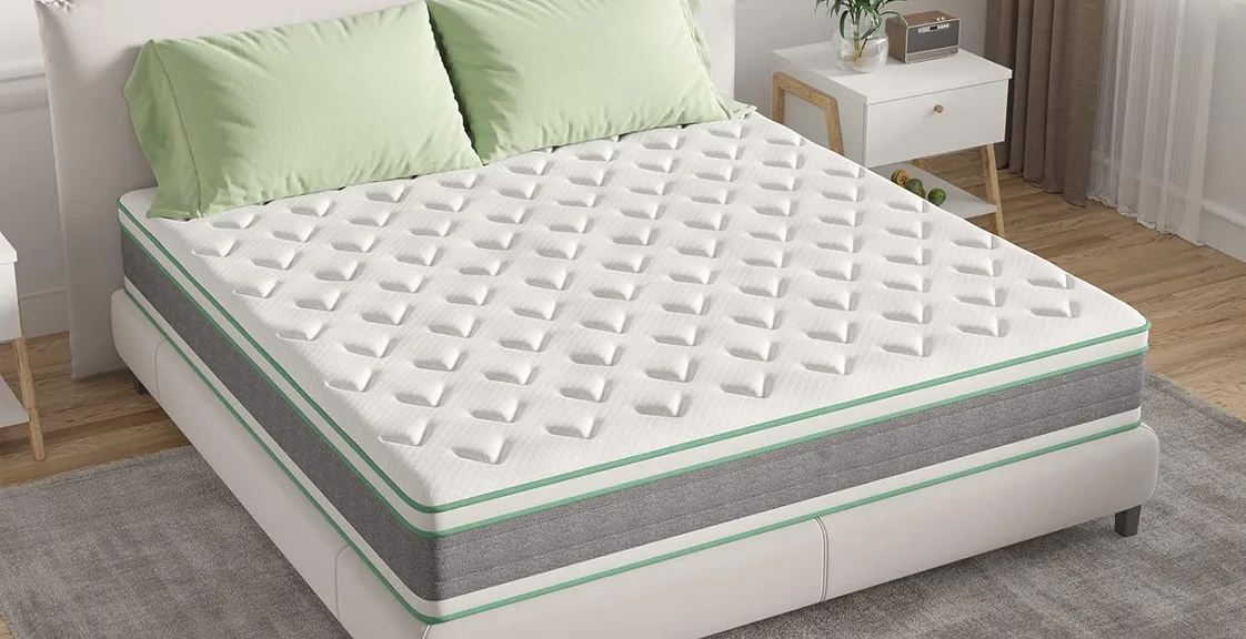 Premium breathable mattress with soft quilted top and ergonomic support design