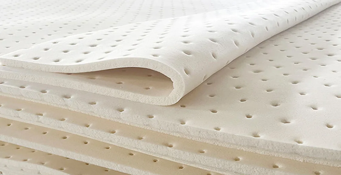 Flexible natural latex foam layers