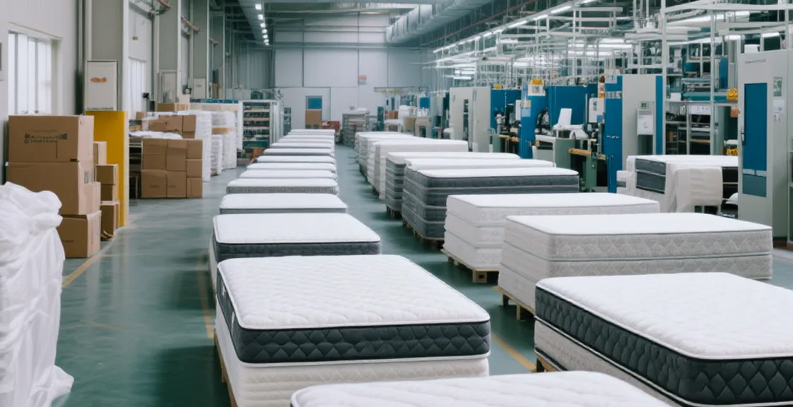 Factory producing mattresses with non-toxic adhesives